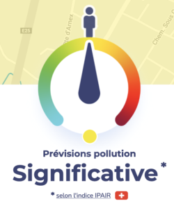 Signicative air pollution according to the Geneva Air Quality App